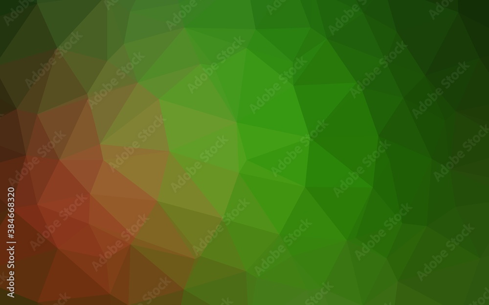 Light Green, Red vector shining triangular pattern. Light Green, Red vector shining triangular pattern.
