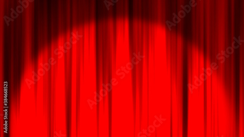 赤いカーテン　ステージカーテン　スポットライト
Red curtain material. Drape curtain. Spotlight.