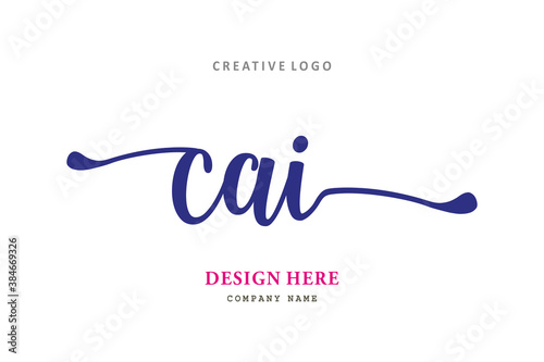 pharmacy logo composition of the letter CAI is simple, easy to understand, simple and authoritative