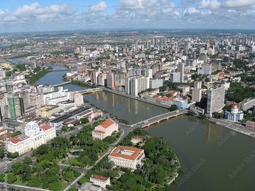 Naklejka premium aerial view of the city