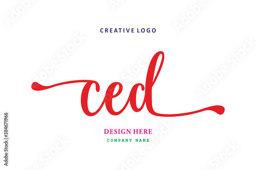 pharmacy logo composition of the letter CED is simple, easy to understand, simple and authoritativePrint