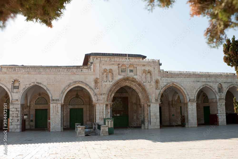 Al-Aqsa Mosque on the top of the Temple Mount in Jerusalem, Israel