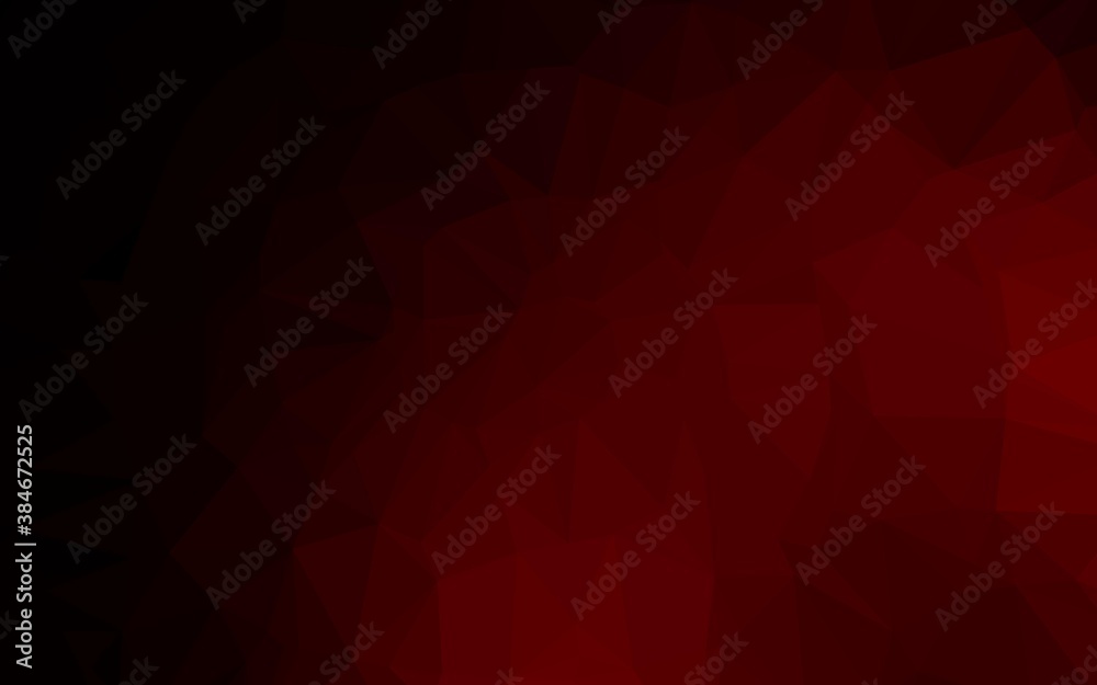 Fototapeta premium Dark Red vector polygonal background.
