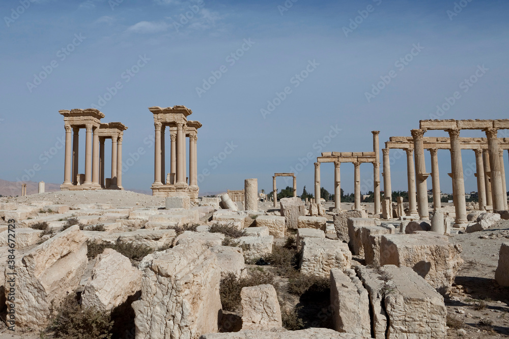 Fototapeta premium Ruins of the ancient city of Palmyra, Syria