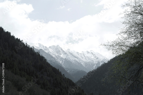 Mountain view at jiuzhaigou national park, Sichuan, China