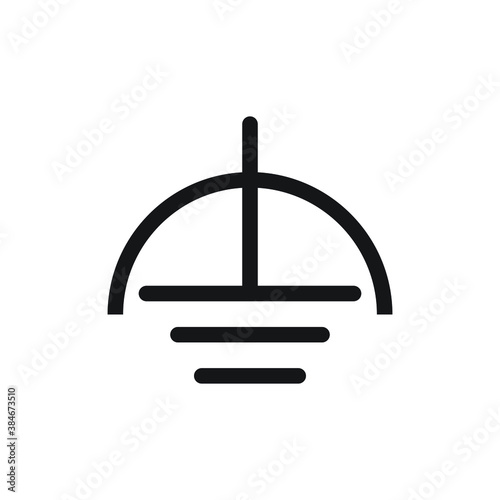 Electrical grounding icon design. vector illustration