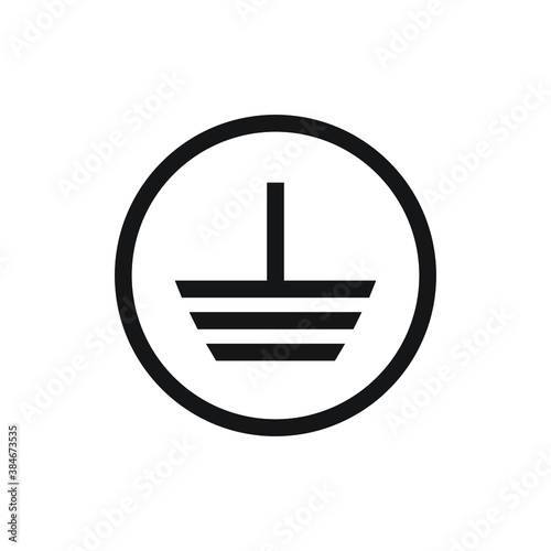 Electrical grounding icon design. vector illustration
