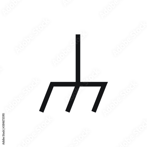 Electrical grounding icon design. vector illustration