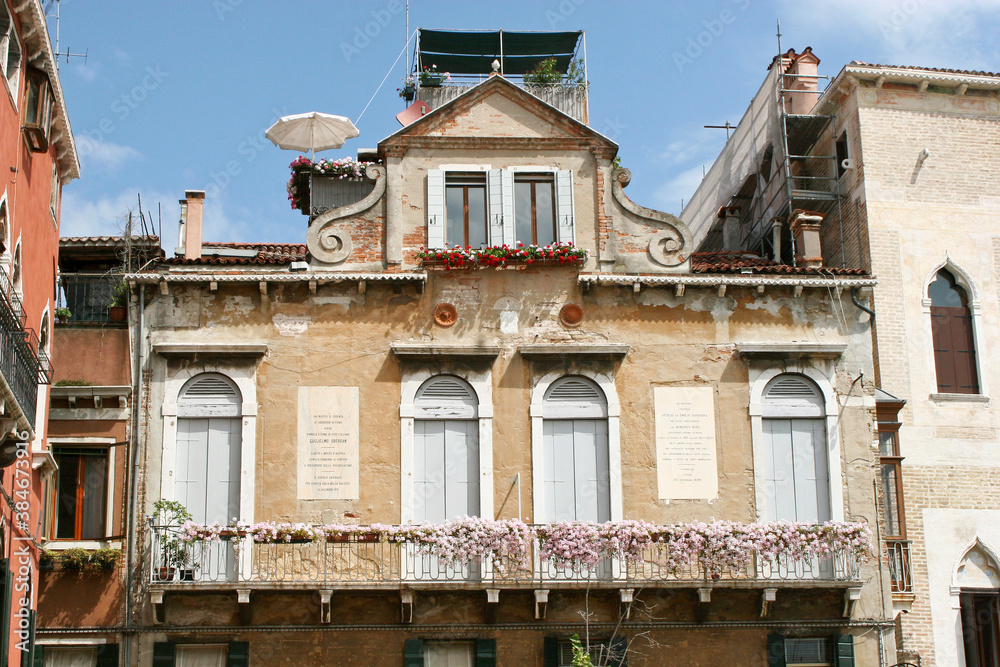 Old styled Italian architecture in Venice, Italy