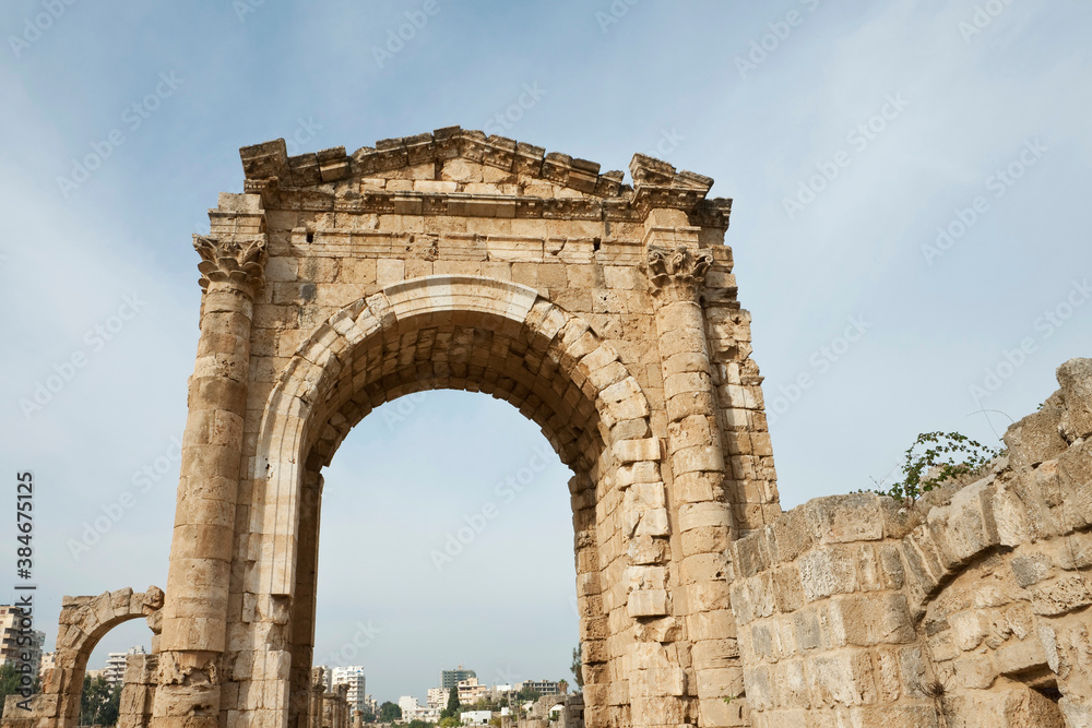 The Triumphal Arch at Al Bass archaeological site, Tyre, Lebanon