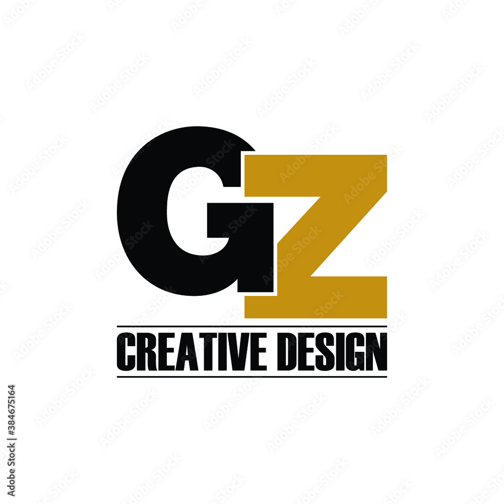 Fototapeta premium Letter GZ simple logo design vector