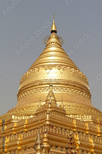 Shwezigon Pagoda in Yangon, Myanmar