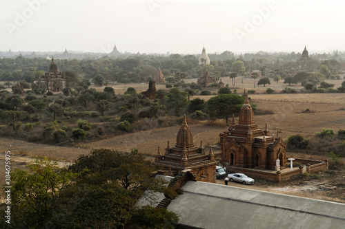 Landscape of ancient temples in Bagan, Myanmar