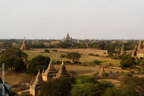 Landscape of ancient temples in Bagan, Myanmar