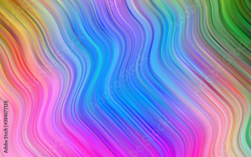 Wallpaper Mural Light Multicolor, Rainbow vector backdrop with bent lines. Torontodigital.ca
