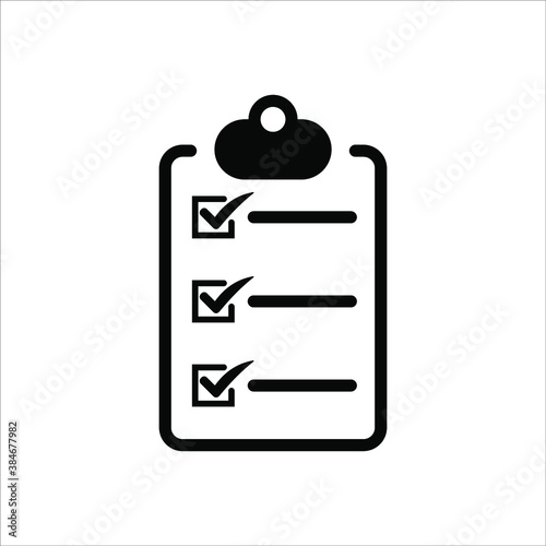 Clipboard icon on a white background