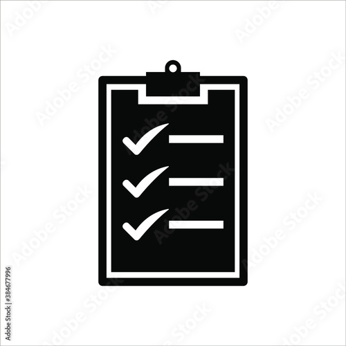 Clipboard icon on a white background