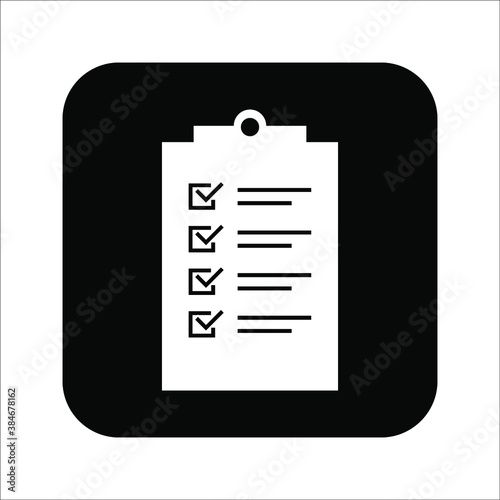 Clipboard icon on a white background
