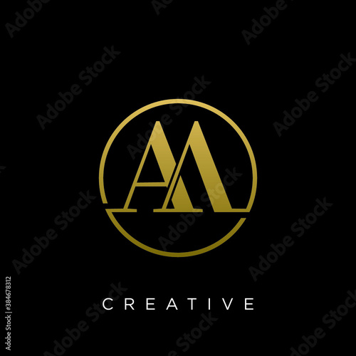aa luxury logo design vector icon symbol