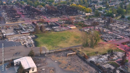 2020 Almeda wildfire destruction in Talent, Oregon. photo