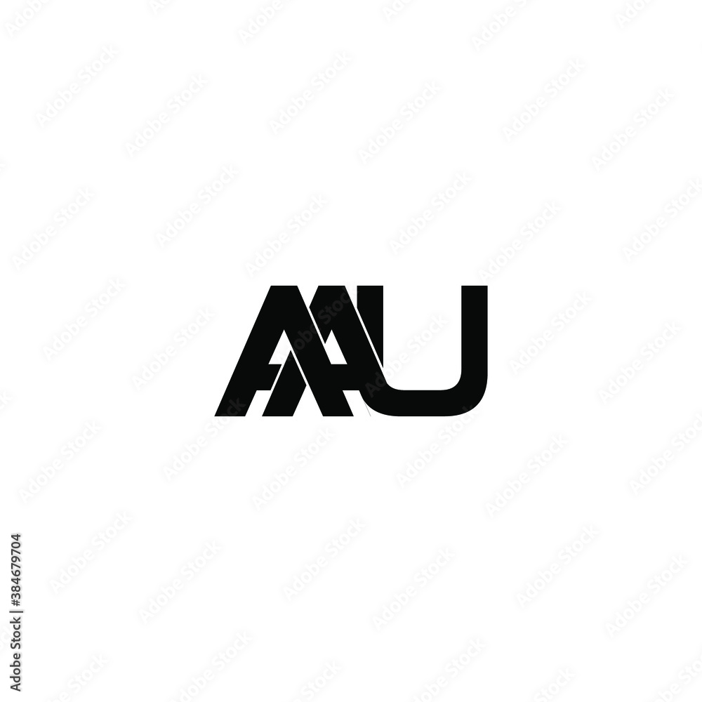 aau letter original monogram logo design