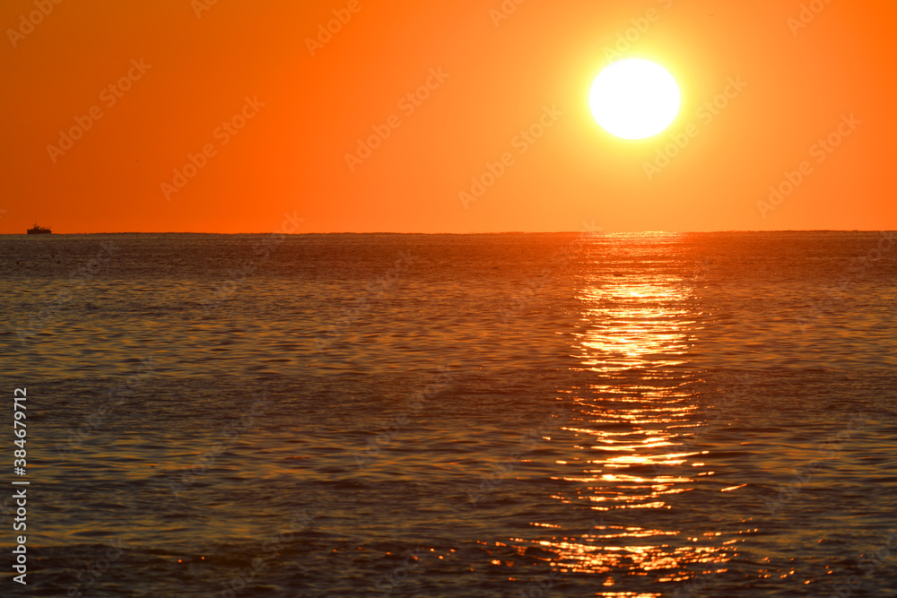 landscape of sunrise on the sea
