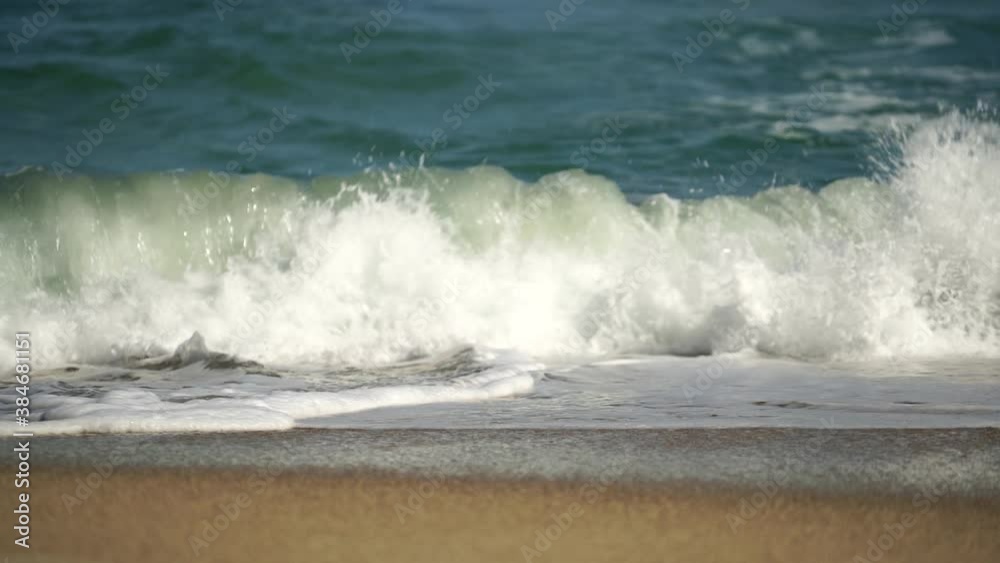 Slow mo seascape with a view of waves and splashes. Slow mo seascape with a view of waves and splashes.
