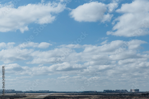 Blue sky with clouds. © Oleksii Halutva