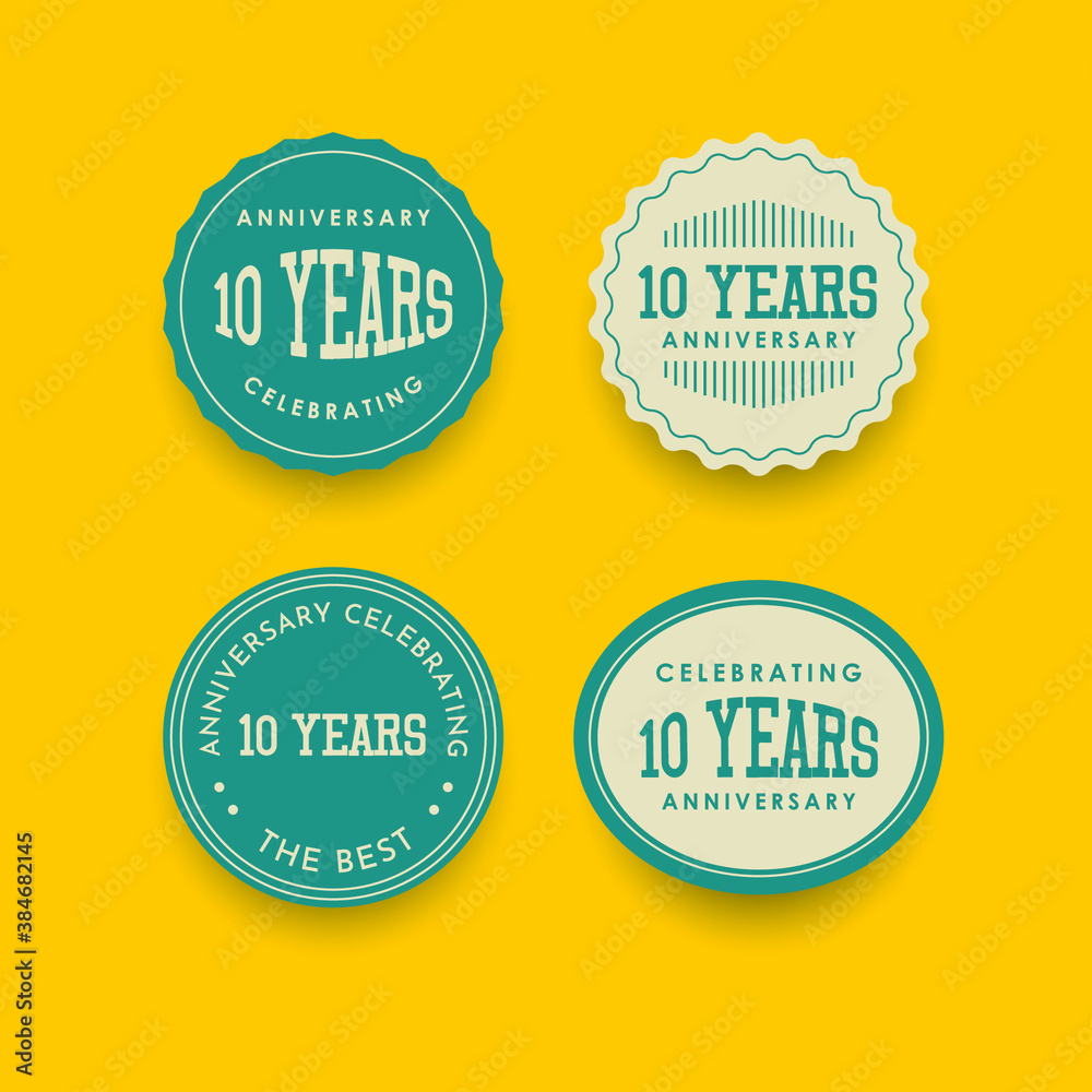 Obraz premium 10 years anniversary logo concept.