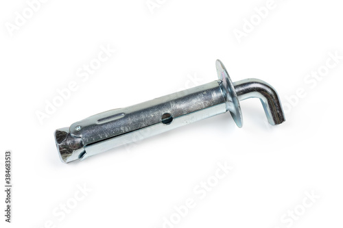 Anchor bolt wedge type with hook on a white background © An-T