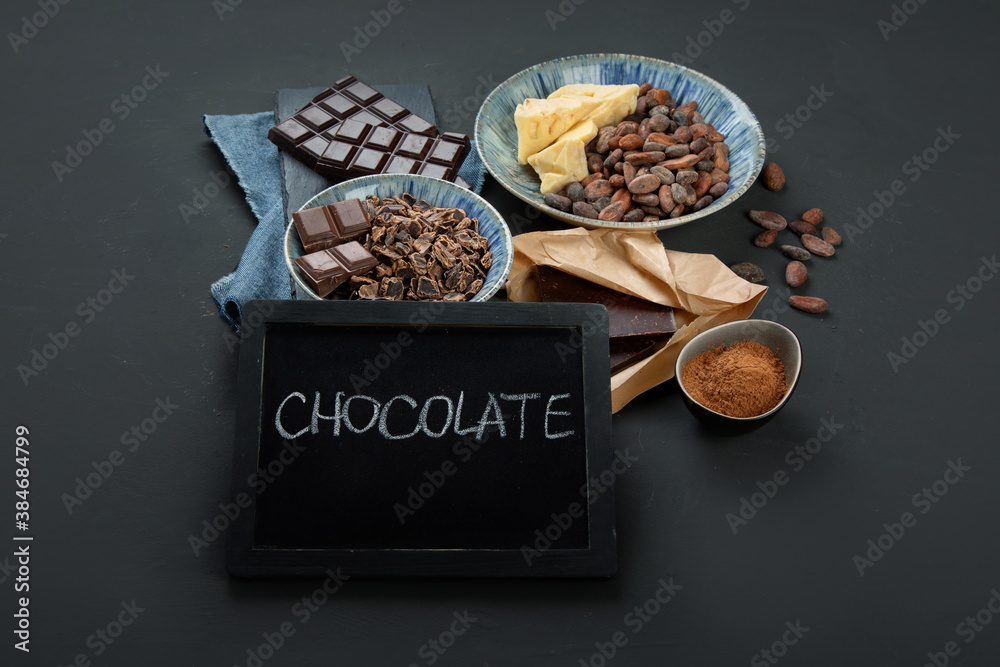 Delicious chocolate bars and pieces. Delicious chocolate bars and pieces.