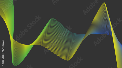 Abstract wave lines on background. Colorful wave .Illustration for modern business design. Flowing lines abstract background color gradient. Vector illustration. photo