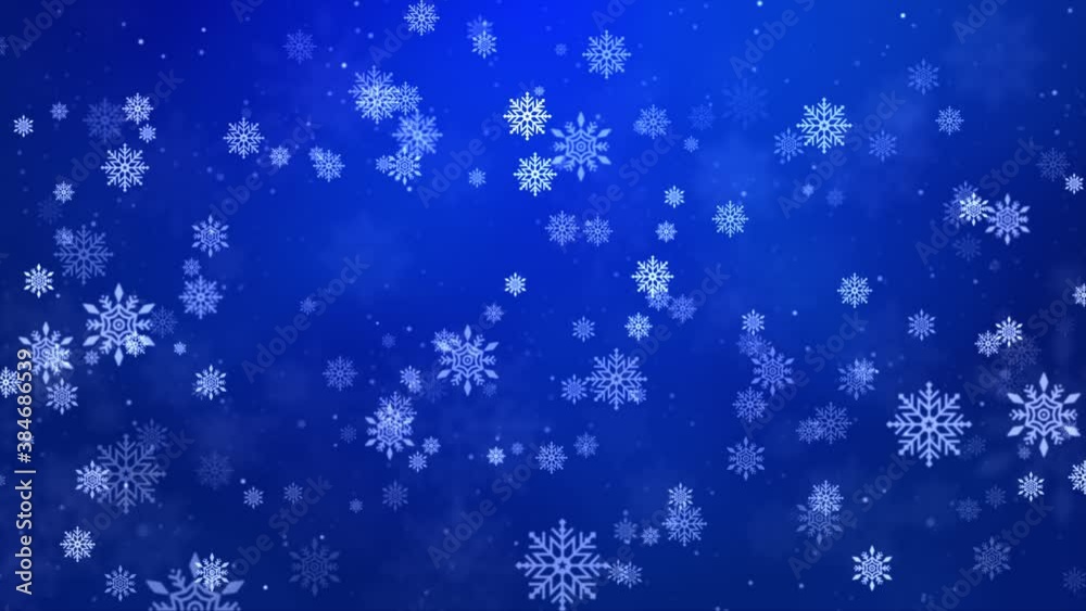 Christmas background Motion Graphics Loop Animation Blue with the glittering glitter particles falling and shine lights. winter snowflakes falling slowly down festive gradient. 4k 3d. Christmas background Motion Graphics Loop Animation Blue with the glittering glitter particles falling and shine lights. winter snowflakes falling slowly down festive gradient. 4k 3d.