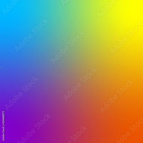 グラデーション背景　ブルー、イエロー、オレンジ、パープル　blurred blue, purple, orange and yellow gradient colorful background