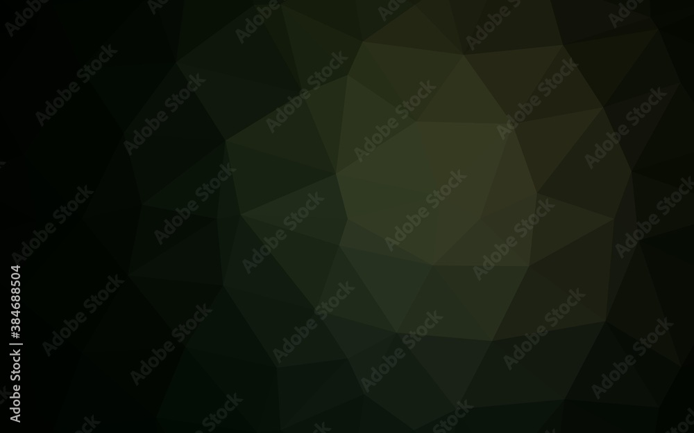 Dark Green vector shining triangular background. Dark Green vector shining triangular background.
