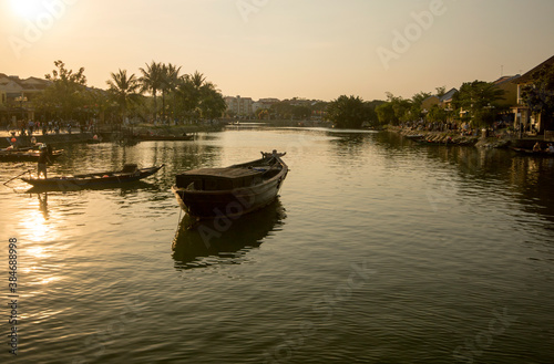 Fototapeta Naklejka Na Ścianę i Meble -  Boot am Thu Bon River, Vietnam