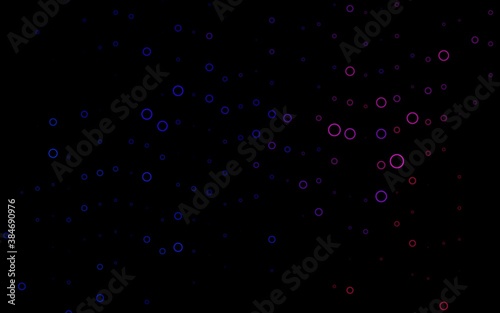 Dark Blue  Red vector pattern with spheres.