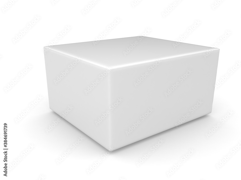 3D box on white background 3D box on white background
