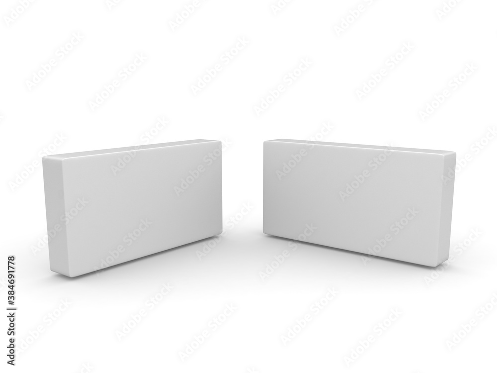 3D box on white background