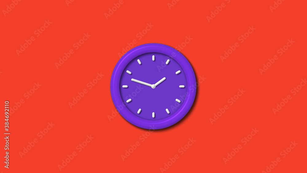 Counting down 3d wall clock isolated on red background, 12 hours 3d wall clock Counting down 3d wall clock isolated on red background, 12 hours 3d wall clock