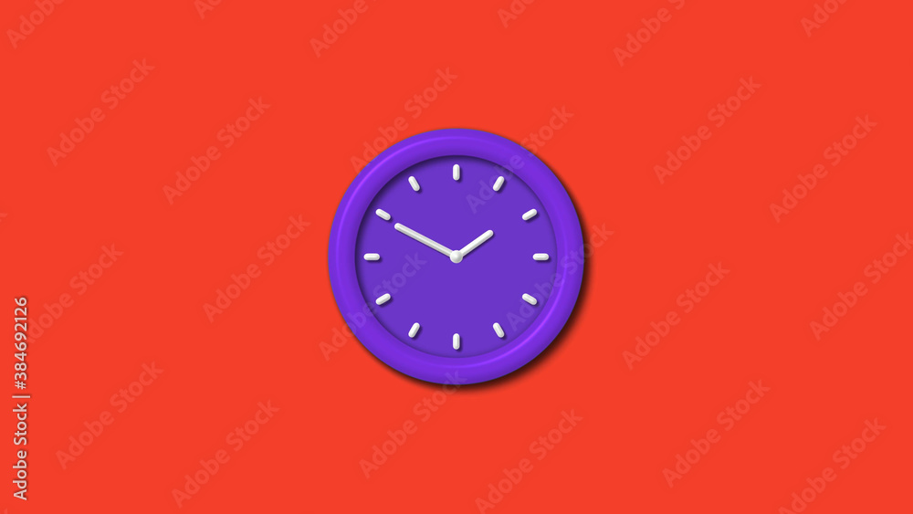 Counting down 3d wall clock isolated on red background, 12 hours 3d wall clock Counting down 3d wall clock isolated on red background, 12 hours 3d wall clock