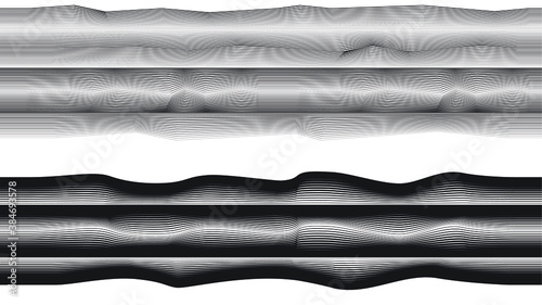 Fototapeta Naklejka Na Ścianę i Meble -  Abstract flow lines background . Fluid wavy shape .Striped linear pattern . Music sound wave . Vector illustration
