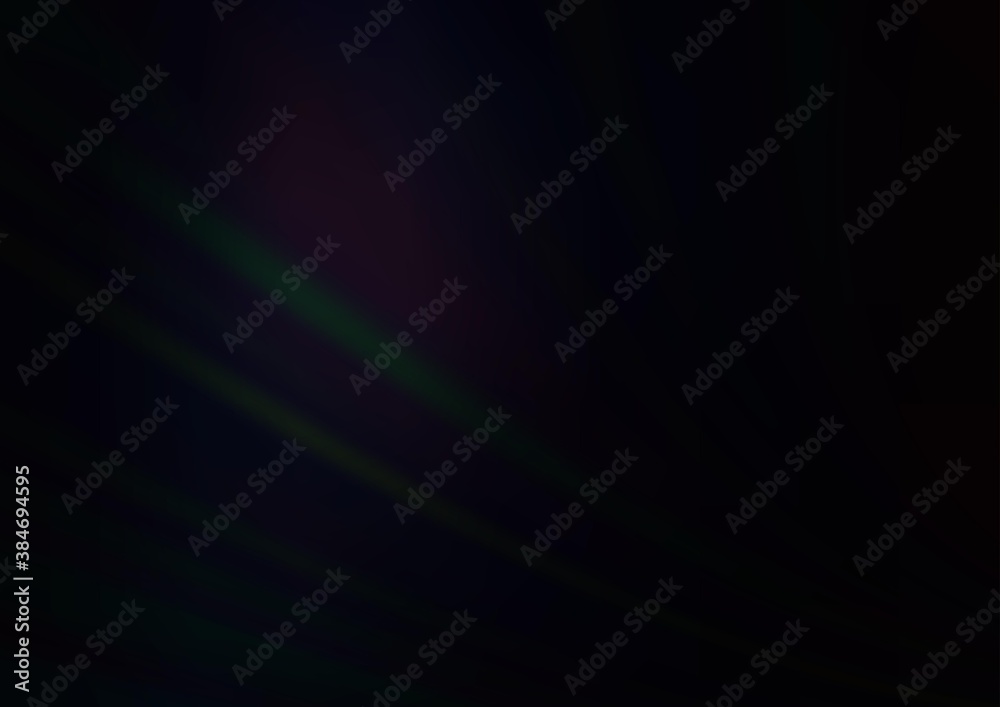 Dark Black vector blurred bright template.