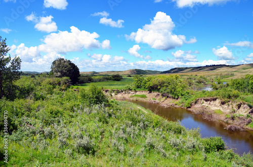 Alberta, Canada - Countryside with Creek on the way to Wetaskiwin