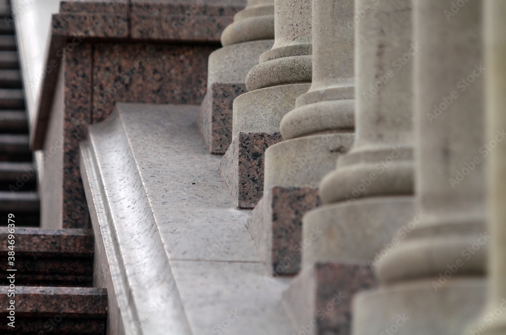 Photo of marble staircase in the park Photo of marble staircase in the park
