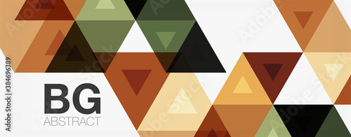 Mosaic triangle pattern abstract background for cover, banner, flyer and poster and other template