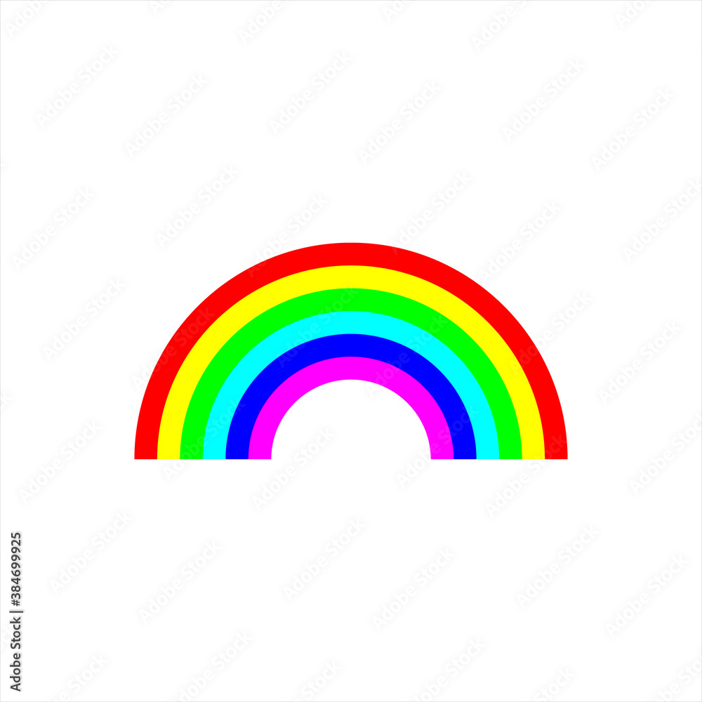 Blue sky background with clouds and rainbow. vector eps 10 Blue sky background with clouds and rainbow. vector eps 10