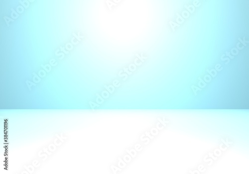 3d rendering of empty blue abstract winter concept background. Scene for advertising, cosmetic ads, showcase, presentation, website, banner, cream, fashion. Illustration. Product display