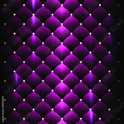 Shiny Purple Luxury Sofa Surface Background With Shiny Polkadot Pattern