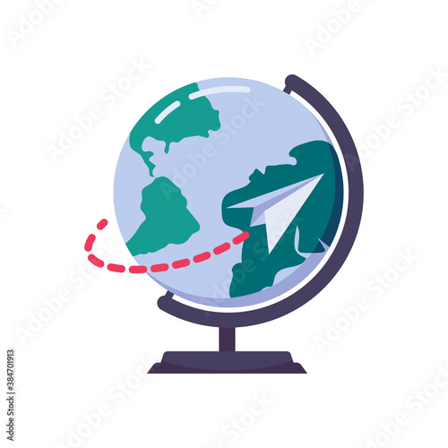 Geography science, education icon